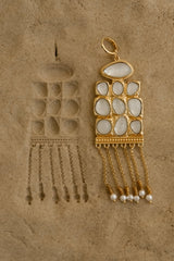 Annika Horizontal Resin Drop Earrings - Gold