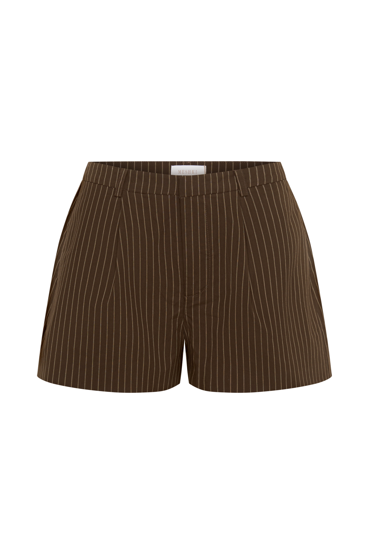 Alina Pintuck Cotton Shorts - Chocolate