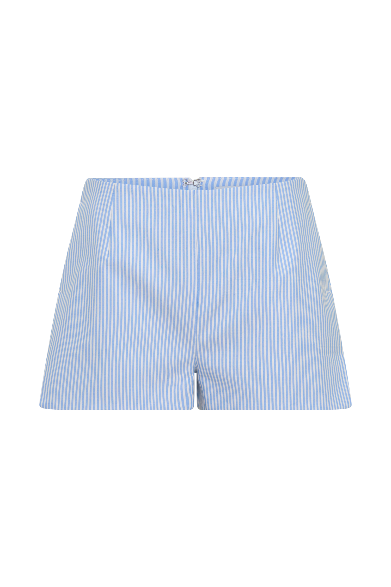 Allison Cotton Short - Blue Pinstripe