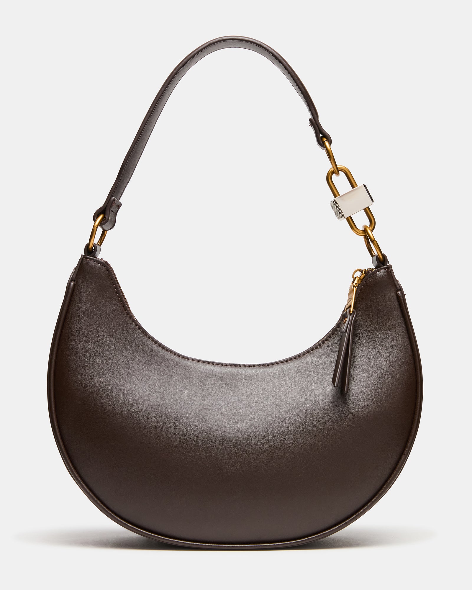 LOHAN Bag Walnut Structured Hobo Shoulder Handbag | Steve Madden
