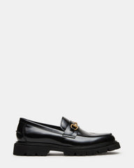 NAXOS Black Leather Slip-On Dress Men's Loafer | Steve Madden