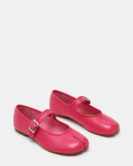 CALARA Pink Leather Tabi Mary Jane Split Toe Ballet Women's Flat | Steve Madden