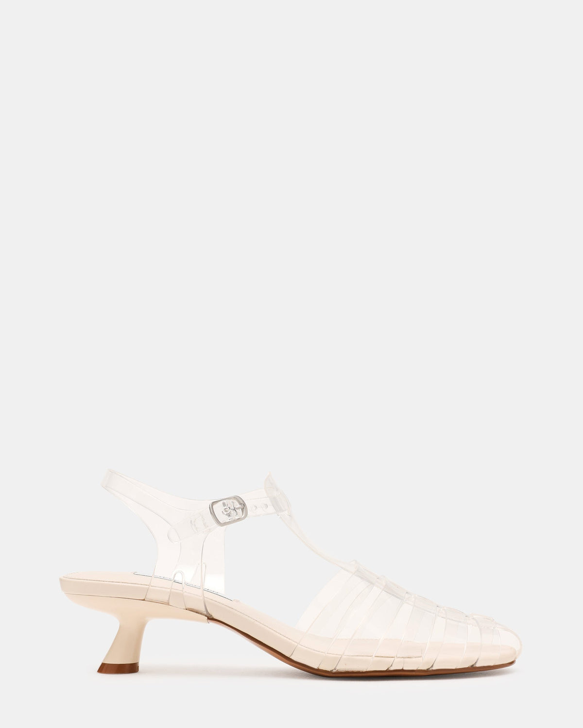JELINA Clear Fisherman Jelly Strappy Women's Kitten Heel | Steve Madden